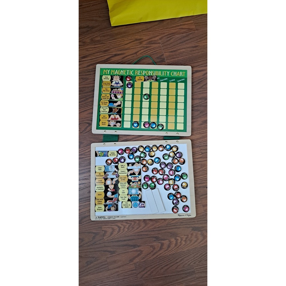 Melissa & Doug Magnetic Responsibility Chore Chart Educational Wooden